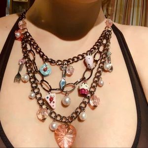 Vintage Betsey Johnson Cakes and Donuts Necklace
